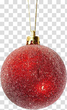 Christmas II, round red christmas ball decor transparent background PNG clipart