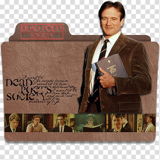 Robin Williams Movie Icon Part , Dead Poets Society transparent background PNG clipart