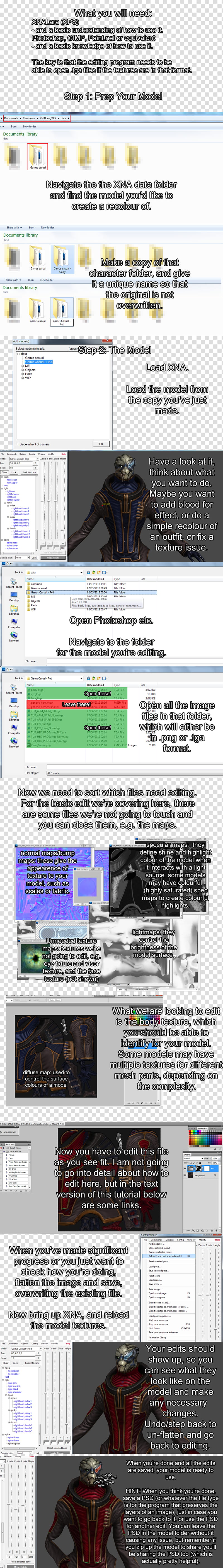 Basic XNALara Recolouring tutorial, assorted meme lot transparent background PNG clipart