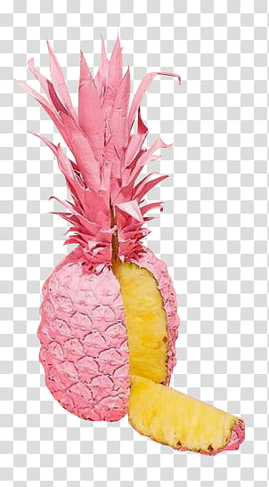 Pink, pink and yellow pineapple transparent background PNG clipart