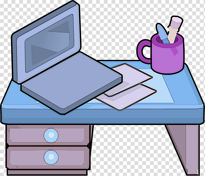 furniture cartoon table computer desk, Computer Monitor Accessory, Technology, Personal Computer transparent background PNG clipart