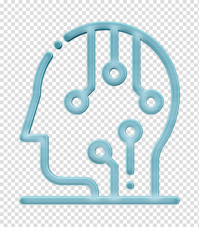 Brain icon Artificial intelligence icon Artificial Intelligence icon, Turquoise, Symbol transparent background PNG clipart