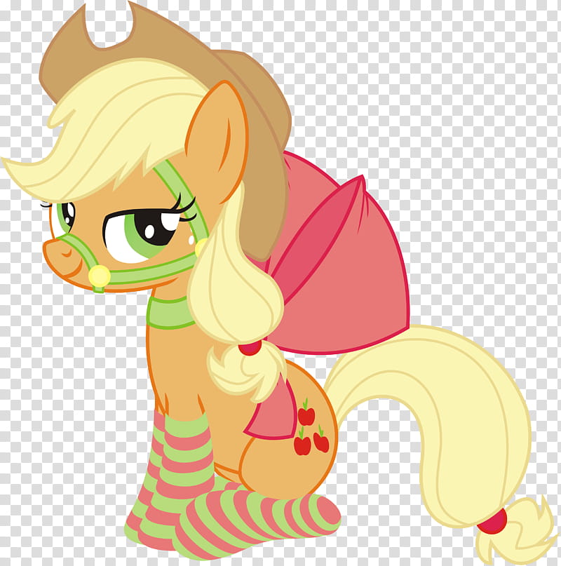 Applejack tamed, orange and yellow pony transparent background PNG clipart