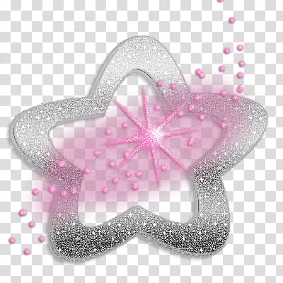 glitter star, black and pink star transparent background PNG clipart