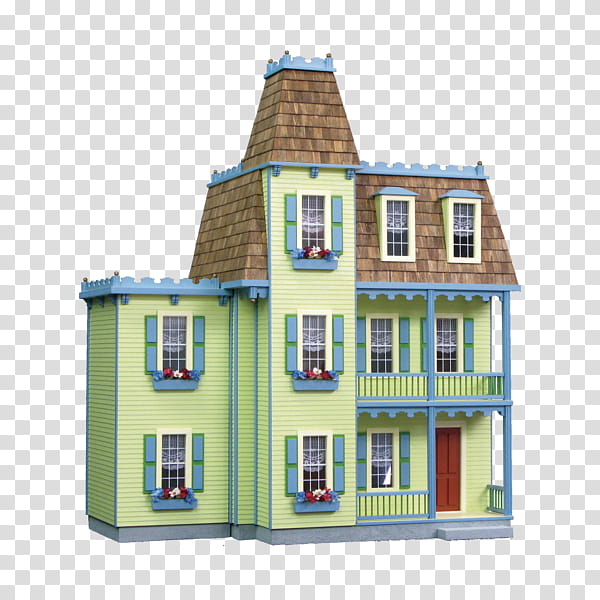 Real Estate, Victorian Era, Dollhouse, Greenleaf Dollhouse Kit, Houseworks Victorias Farmhouse Dollhouse Kit, Toy, Barbie 2story House With Furniture Accessories, Property transparent background PNG clipart