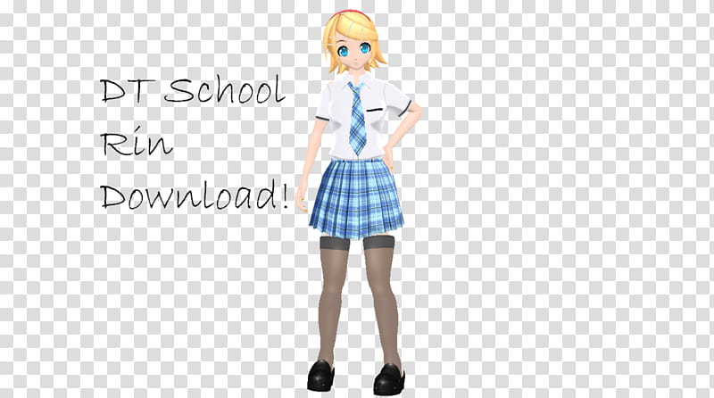 MMD NEWCOMER DT School Rin transparent background PNG clipart