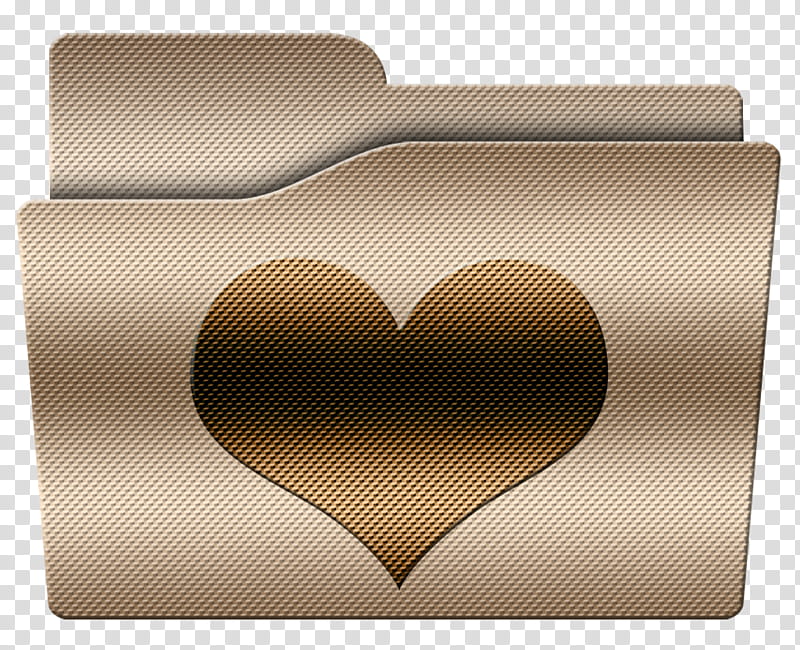 Khaki fiber folder, gray and gold heart folder transparent background PNG clipart
