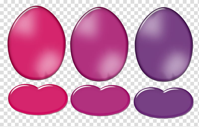 Easter Eggs and Jellybeans, three assorted-color heart illustration transparent background PNG clipart