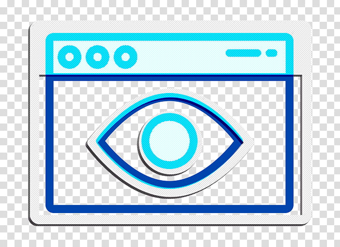 View icon Startup New Business icon Visual icon, Startup New Business Icon, Blue, Line, Text, Aqua, Eye, Circle transparent background PNG clipart