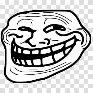 Kuso Miso Technique Trollface Internet meme , chad face meme transparent  background PNG clipart