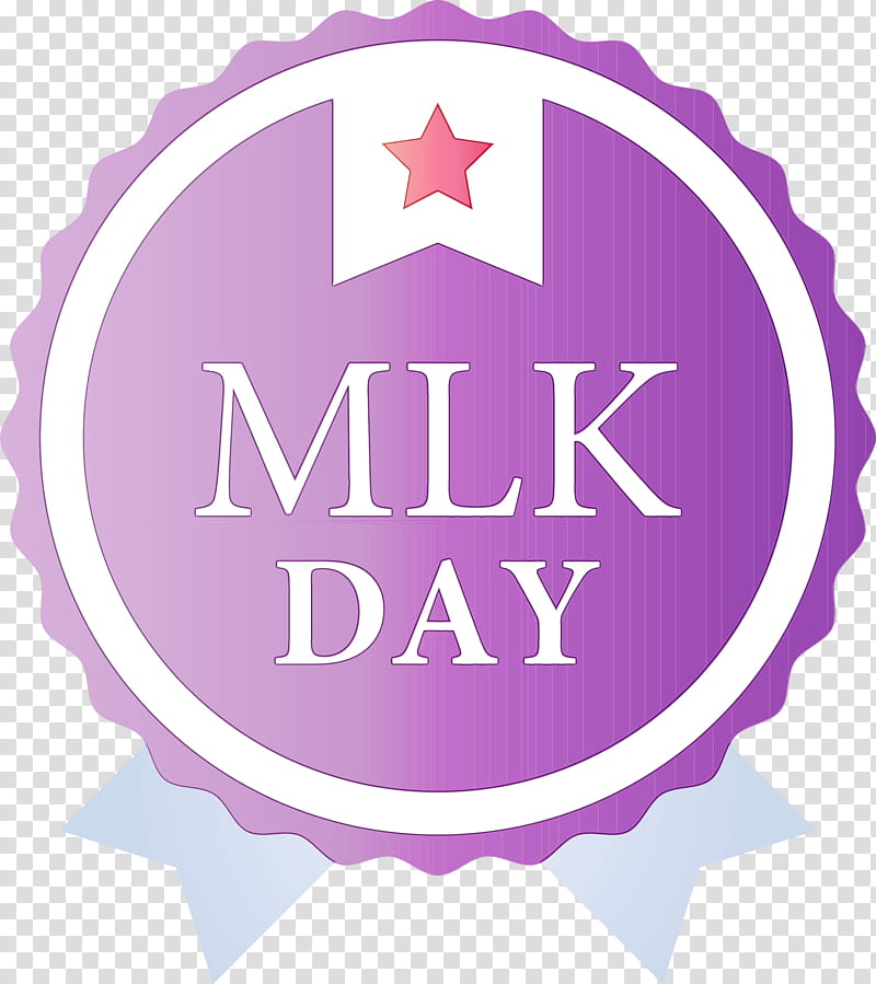 logo purple violet pink label, Mlk Day, Martin Luther King Jr Day, Watercolor, Paint, Wet Ink, Magenta, Badge transparent background PNG clipart