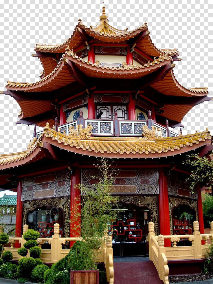 China s, red and brown pagoda shrine illustration transparent background PNG clipart
