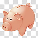 Piggy, pink piggy bank transparent background PNG clipart