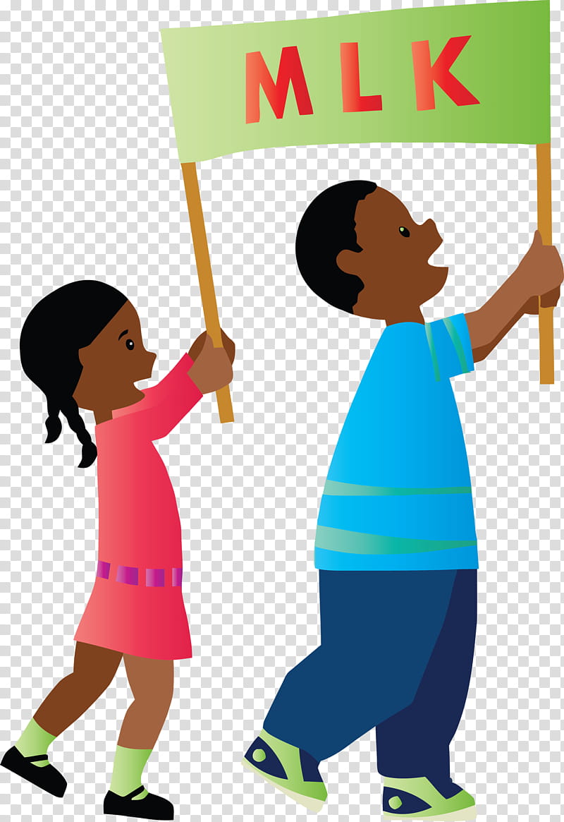 Martin Luther King Jr Day MLK Day King Day, Cartoon, Child transparent background PNG clipart