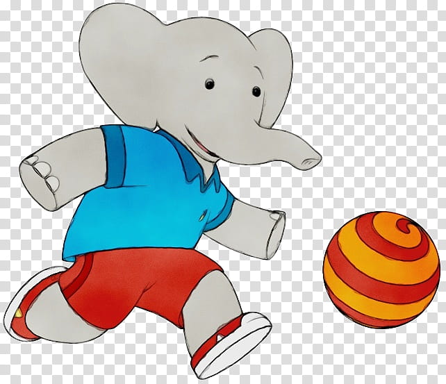 Elephant, Watercolor, Paint, Wet Ink, Babar The Elephant, Cartoon, Television Show, Drawing transparent background PNG clipart