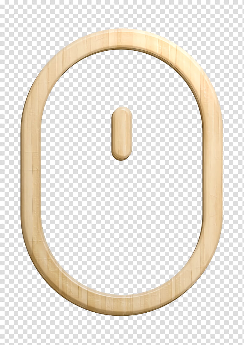 Mouse icon Office icon, Brass, Beige, Circle, Oval, Metal transparent background PNG clipart