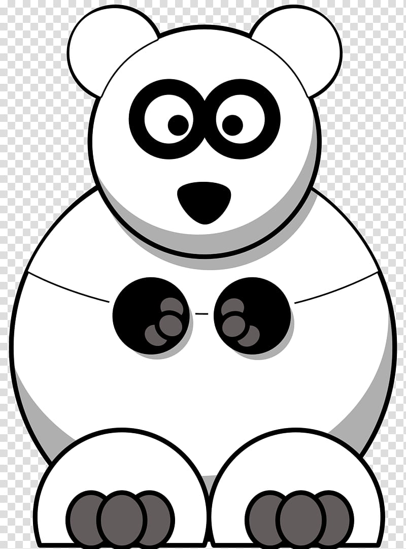 Book Black And White, Polar Bear, Drawing, Cartoon, Baby Polar Bear, Giant Panda, Grizzly Bear, Coloring Book, Cuteness, Line Art transparent background PNG clipart