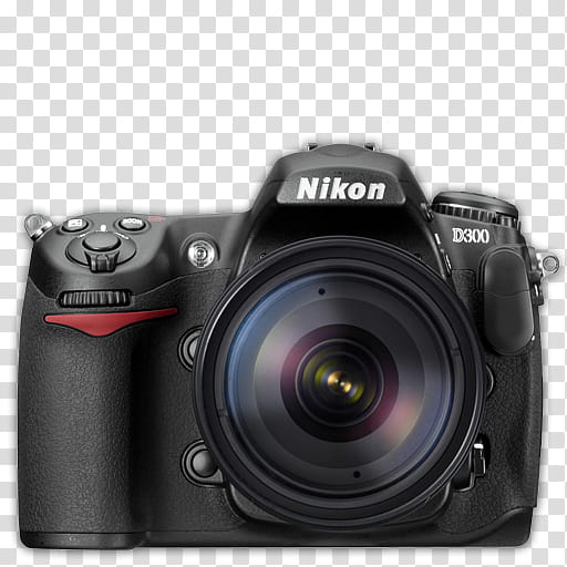 Modern DSLR Icon Collection, Nikon_D, black Nikon D transparent background PNG clipart