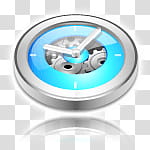 round gray and blue clock transparent background PNG clipart