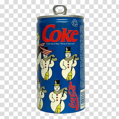 Coca Cola items, Coke Trade Mark Reg Marque can transparent background PNG clipart