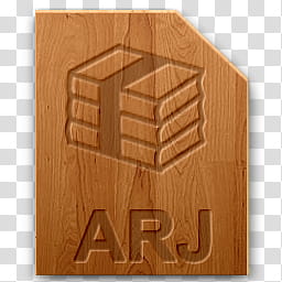 Wood icons for file types, arj, ARJ exe icon transparent background PNG clipart