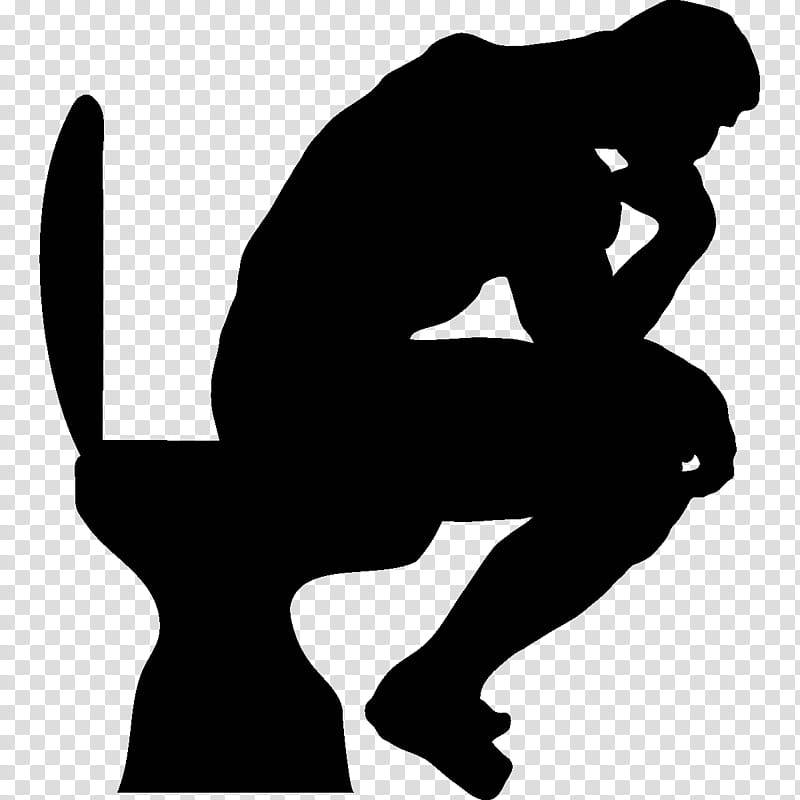 Bathroom, Thinker, Wall Decal, Sticker, Toilet, Silhouette, Sculpture, Stickers Wc transparent background PNG clipart