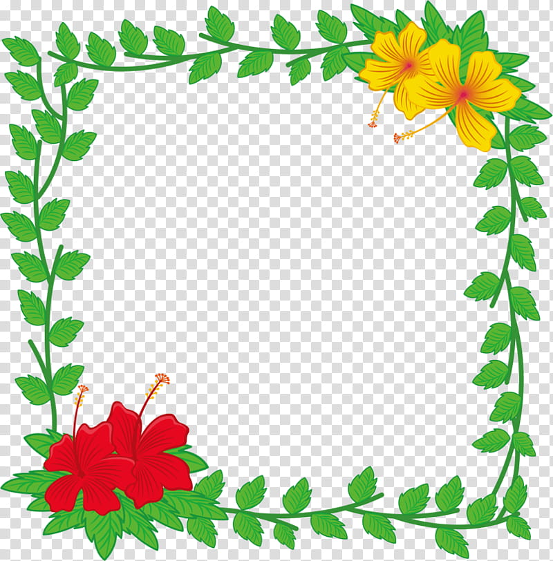 Floral Border Frame, Paper, Leaf, Flower, Advertising, Green, Tree, Plant transparent background PNG clipart