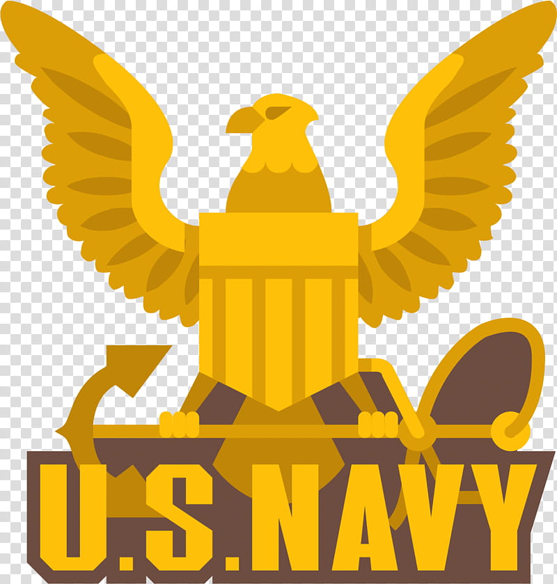 Eagle Logo, United States Navy, Military, Surface Warfare, Air Force, Surface Warfare Insignia, Yellow, Wing transparent background PNG clipart