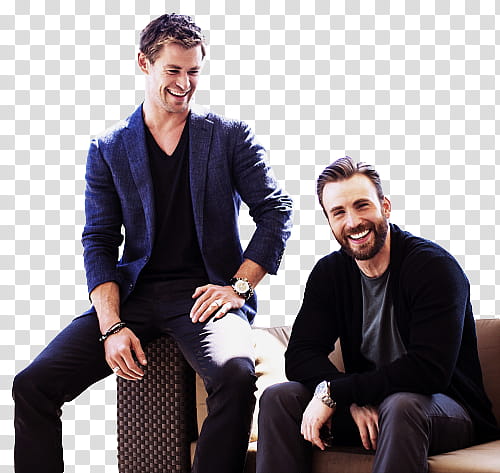 Chris Evans and Chris Hemsworth  transparent background PNG clipart