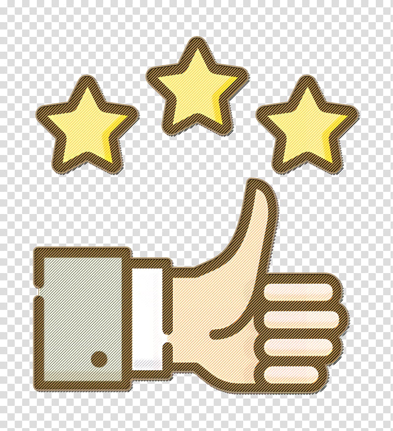 Thumbs up icon Employees icon Good icon, Yellow transparent background PNG clipart