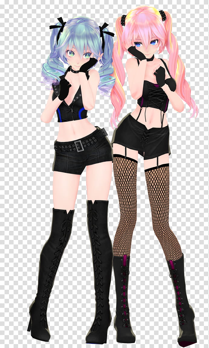 :: TDA POP IDOL MIKU and LUKA transparent background PNG clipart