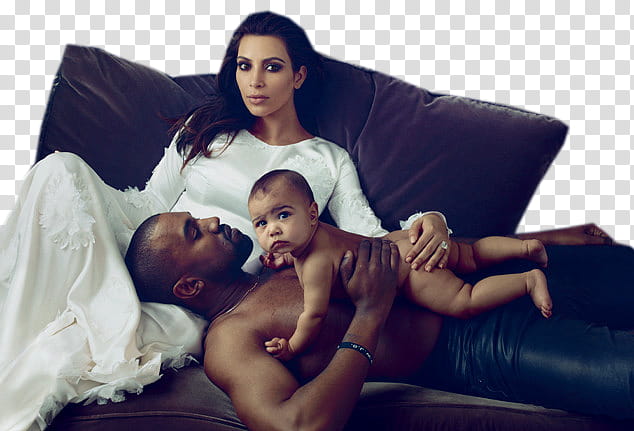 Kanye West and Kim Kardashian transparent background PNG clipart