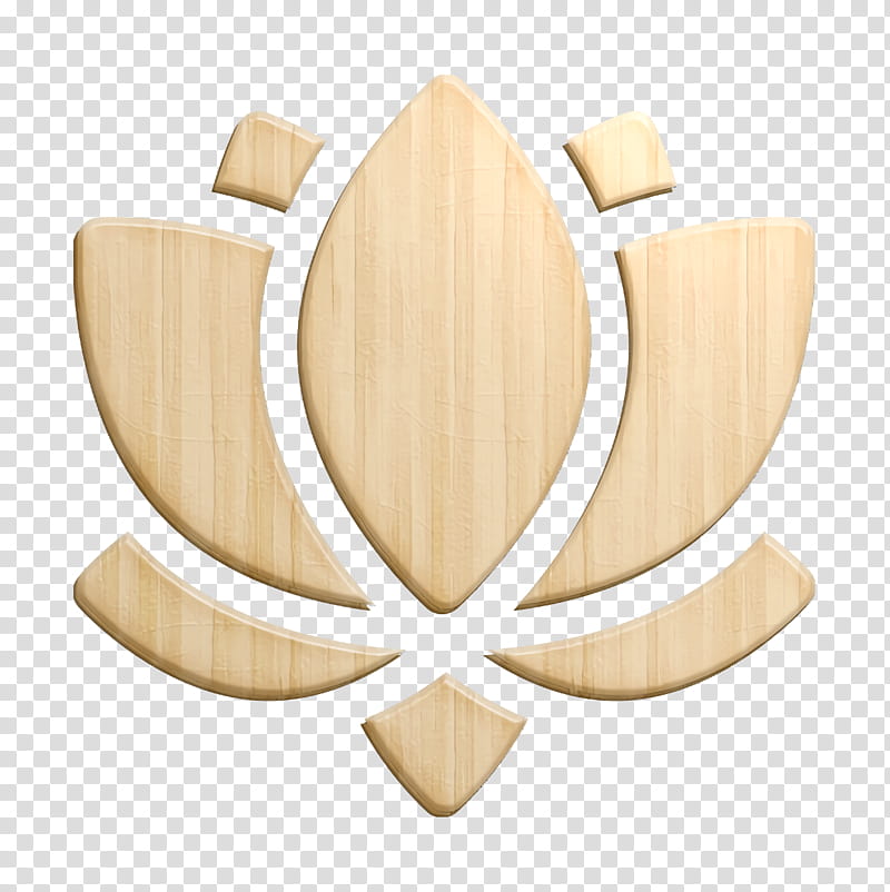 Flower icon Spiritual icon Lotus flower icon, Wood, Beige, Leaf, Logo, Symbol transparent background PNG clipart