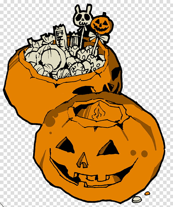 Watchers Feliz Halloween, skulls and pumpkins graphic transparent background PNG clipart