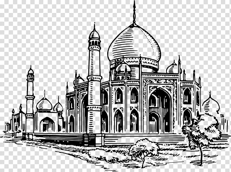 Mosque, Badshahi Mosque, Islam, Religion, Drawing, Salah, Landmark, Byzantine Architecture transparent background PNG clipart