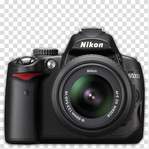 Modern DSLR Icon Collection, Nikon_D, black Nikon SLR camera transparent background PNG clipart