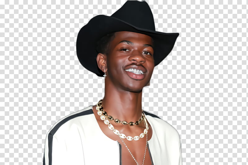 Lil Nas X, Cowboy Hat, Fedora, Clothing, Headgear, Costume Accessory, Smile, Costume Hat transparent background PNG clipart