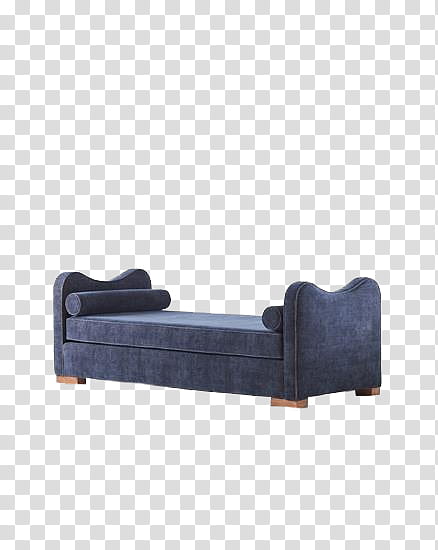Furniture, black padded daybed transparent background PNG clipart
