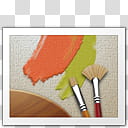 VINI AERO COLECTION, paintbrushes on brown surface art transparent background PNG clipart