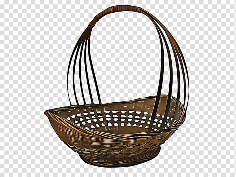 Home, Home Accessories, Basket, Iron, Wicker, Storage Basket, Gift Basket, Oval transparent background PNG clipart