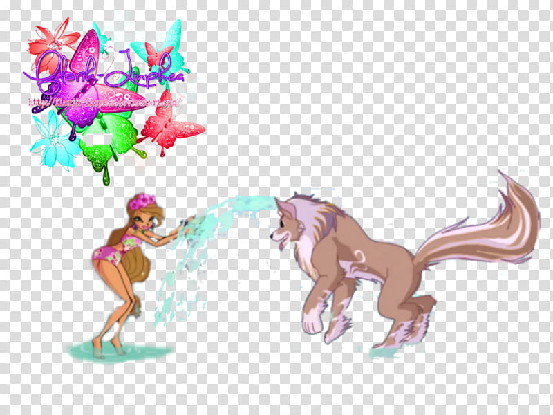 Winx Club Amarok and Flora transparent background PNG clipart