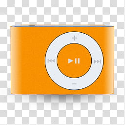 Apple iSet, orange iPod shuffle nd generation transparent background PNG clipart