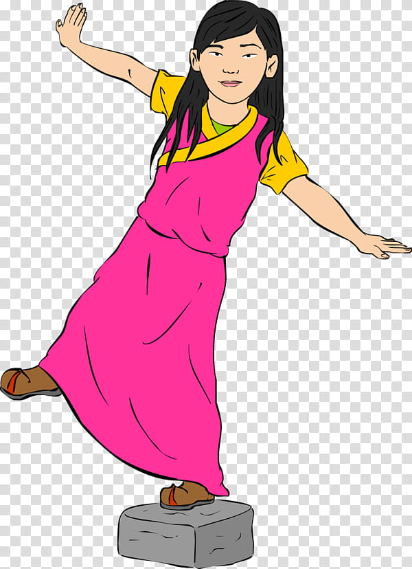 Drawing People, Tibetan People, Cartoon, Girl, Woman, Child, Shoe, Character transparent background PNG clipart