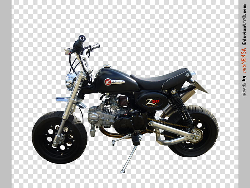 Honda Monkey black left transparent background PNG clipart