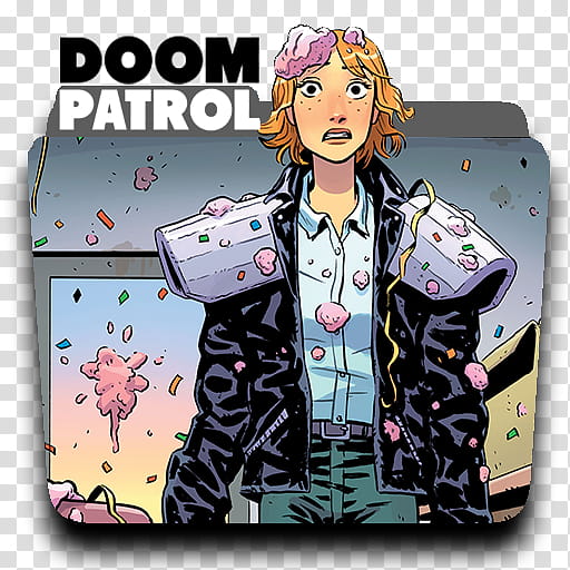 DC Rebirth MEGA Icon v Young Animal, Doom-Patrol-v. transparent background PNG clipart