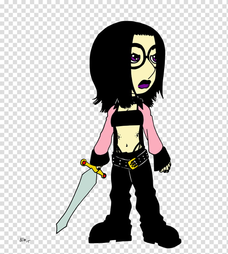 Goth Meg With Sword transparent background PNG clipart