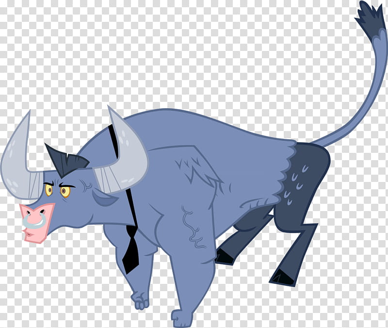 Iron Will stare, blue bull illustration transparent background PNG clipart