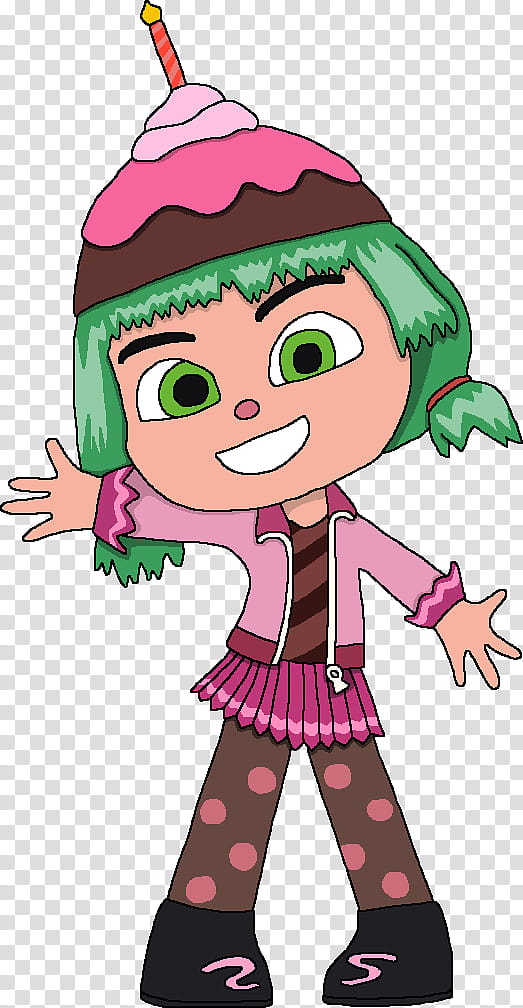 Chandele Bourdon, green haired cartoon character illustration transparent background PNG clipart
