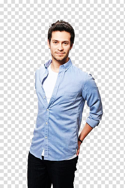 Ekin Koc, man in blue button-up dress shirt transparent background PNG clipart