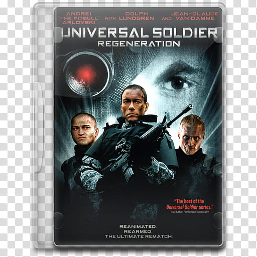 Movie Icon Mega , Universal Soldier, Regeneration, Universal Soldier regeneration DVD cover transparent background PNG clipart